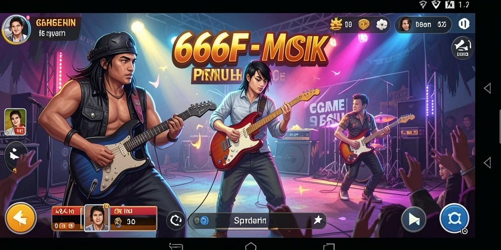 Tampilan gameplay menarik dari 666F yang penuh musik dan tantangan.