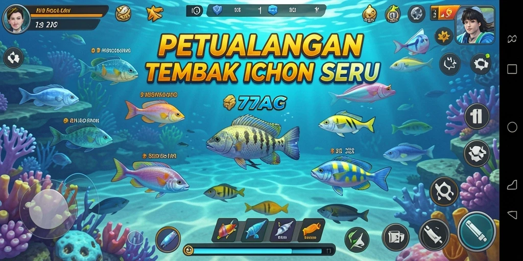 Tampilan gameplay seru dalam Tembak Ikan 77AG.