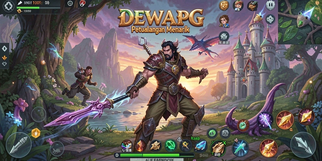 Gameplay seru dalam DEWAPG dengan petualangan yang mendebarkan.
