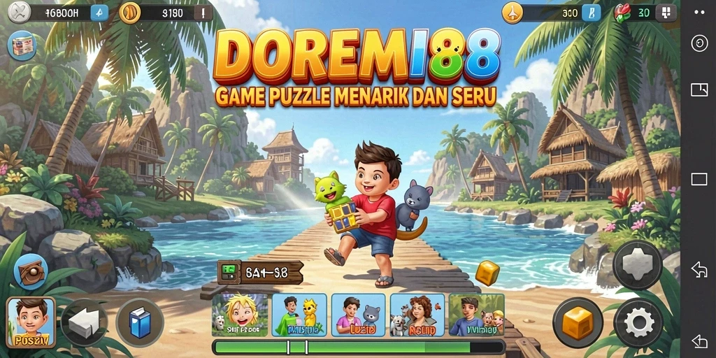 Screenshot gameplay DOREMI88 menunjukkan tantangan puzzle yang seru.