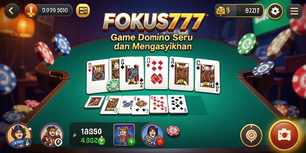 Screenshot FOKUS777 menunjukkan pengalaman seru bermain Domino.