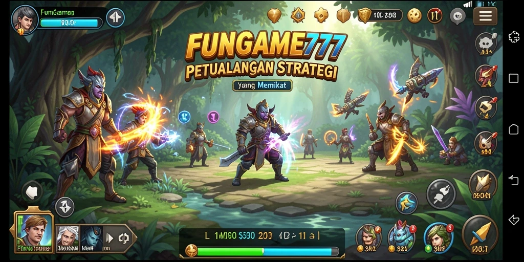 Tampilan gameplay strategis FUNGAME777 yang memukau.
