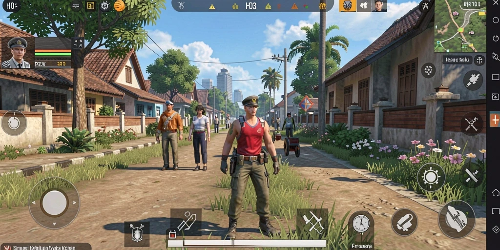 Gameplay H03 yang penuh warna dan interaktif.