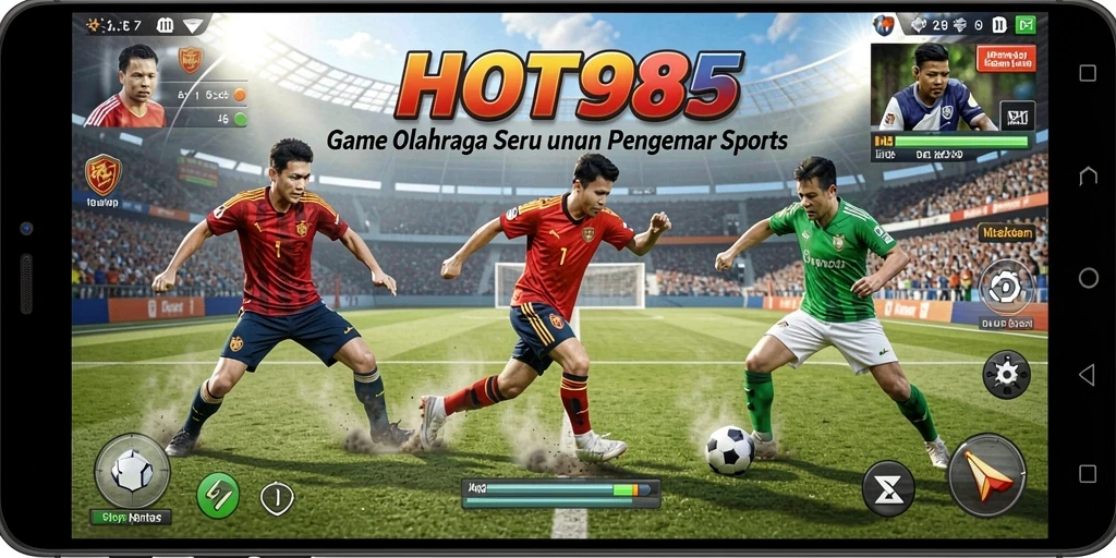 Tampilan gameplay HOT985 dengan aksi olahraga yang seru.