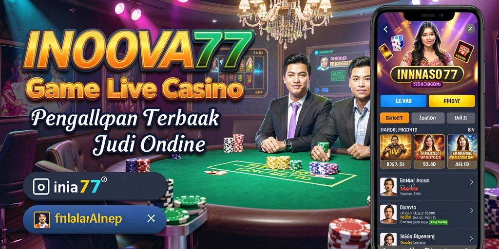 Gameplay menarik INOVA77 dengan dealer langsung di kasino.