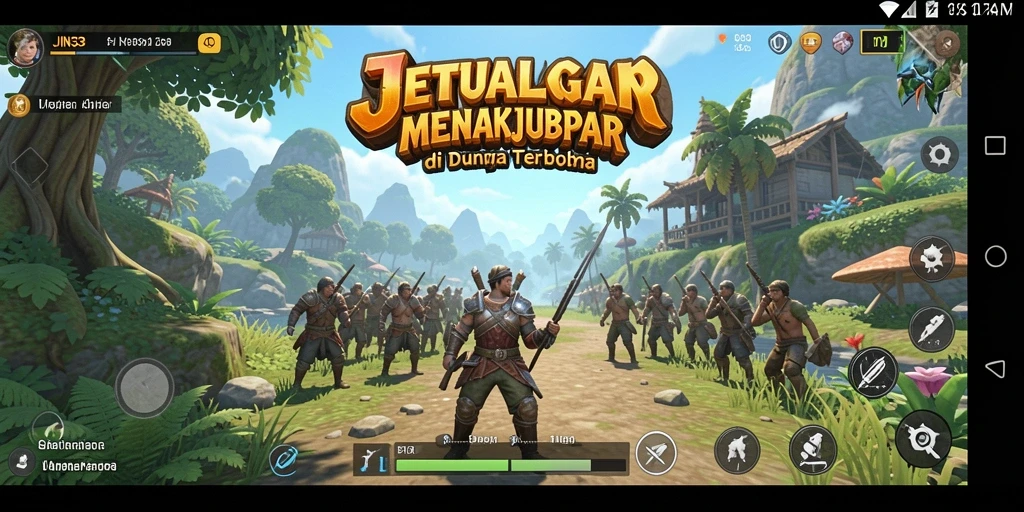 Tampak layar utama JIN33 menampilkan aksi mendebarkan di dunia terbuka.