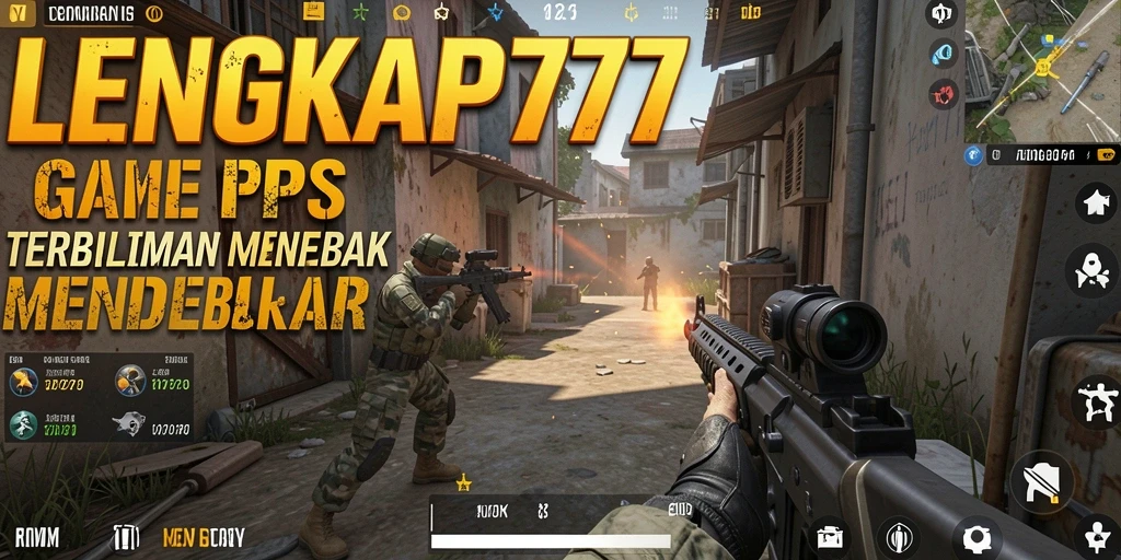 Tangkapan layar menunjukkan aksi tembak-menembak yang mendebarkan di LENGKAP777.