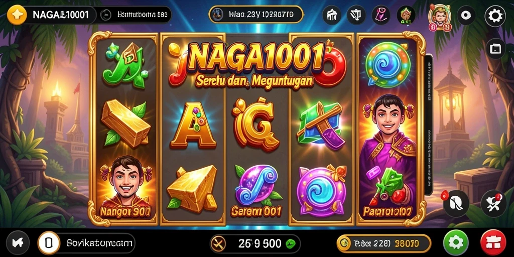 Tampilan grafis menarik dari gameplay Slot NAGA1001.