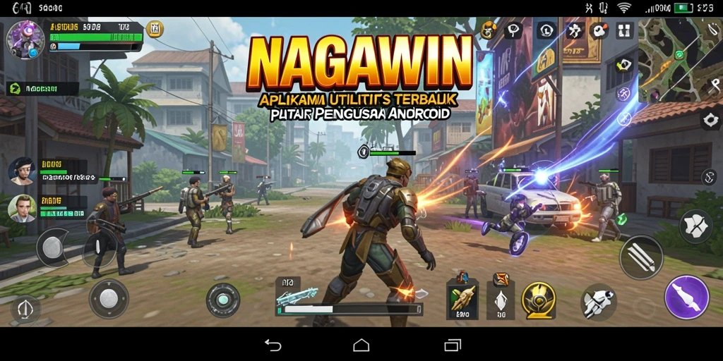 Screenshot utama NAGAWIN menampilkan antarmuka aplikasi yang intuitif.