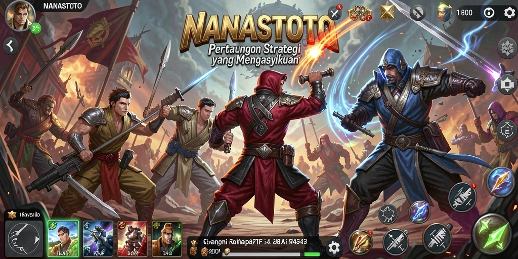 Screenshot gameplay <strong>NANASTOTO</strong> yang menunjukkan aksi strategi mendebarkan.