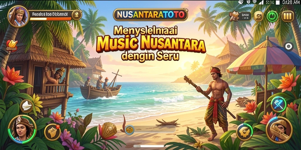 Tampak gameplay seru dalam NUSANTARATOTO dengan berbagai lagu.