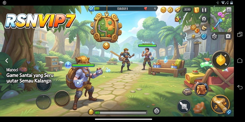 Screenshot RSNVIP7 menunjukkan gameplay yang penuh warna dan menyenangkan.