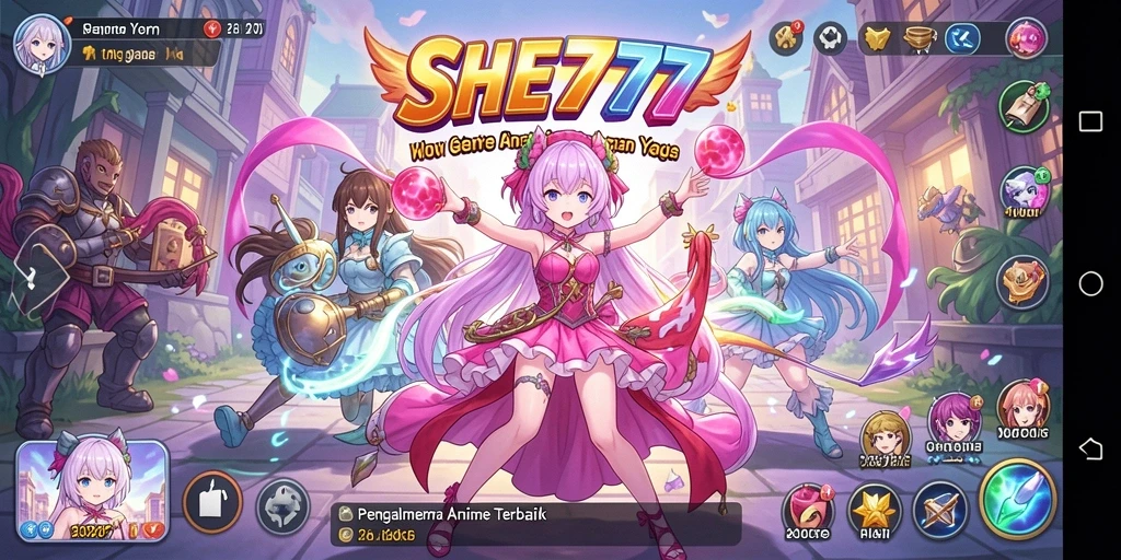 Gambaran aksi seru dari gameplay SHE777 yang penuh warna.