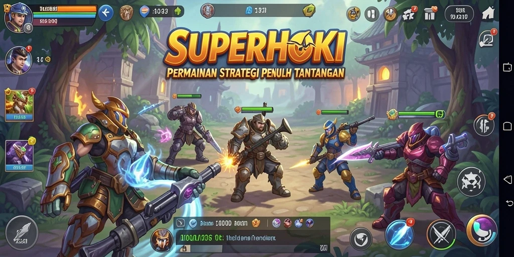 Gambaran gameplay unik dari SUPERHOKI yang menantang.