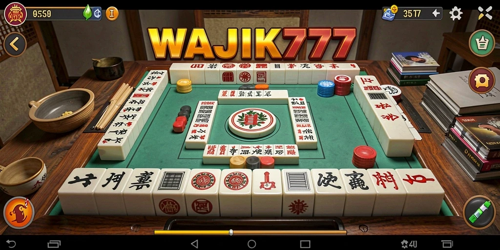 Tampilan gameplay menarik dari WAJIK777 dalam permainan Mahjong.
